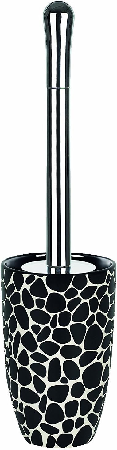 Spirella Darwin Pebble Stoneware Toilet Brush, Black