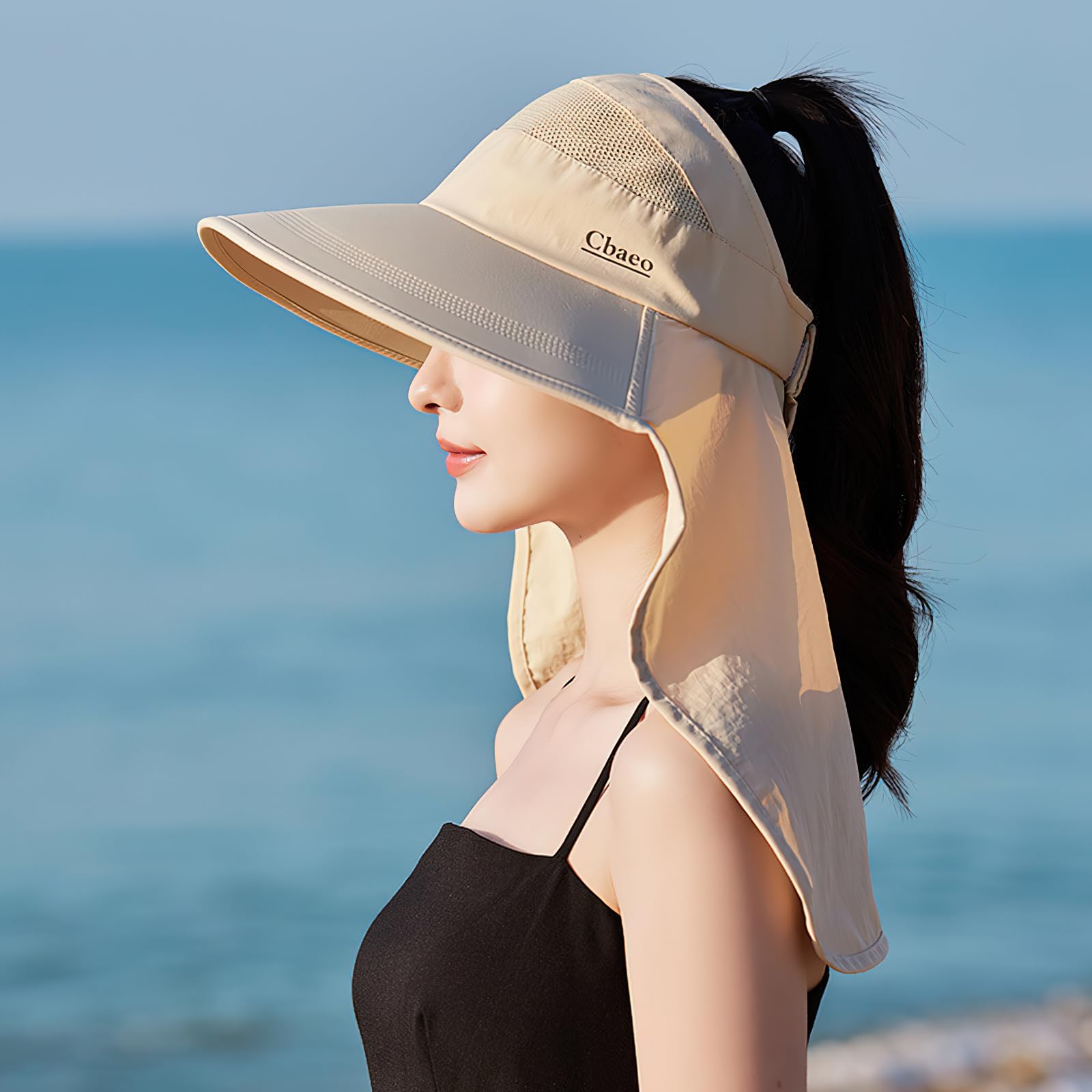 Visiera Parasole da Donna Cappello da Sole a Tesa Larga con Protezione UV sul Traspirante Cappello da Spiaggia per Giardinaggio Viaggi Escursionismo Pesca Campeggio