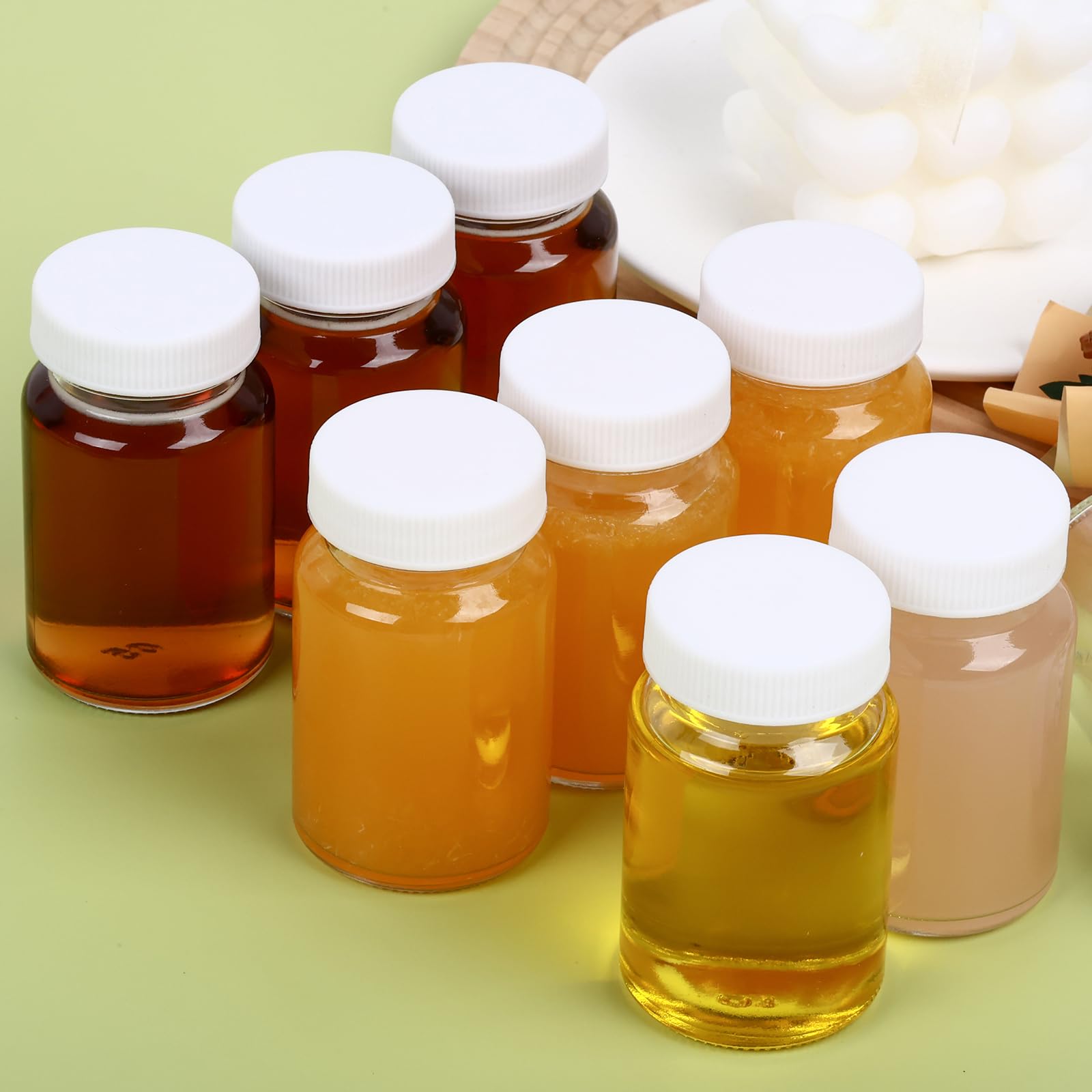 Shot Bouteille 10 Petite Bouteilles En Verre 60ml Avec Bouchon Hermu00e9tique Mini Bouteille Verre Ru00e9utilisable Mini Bouteille Shot Detox Mini Bocaux Ginger Shot Pour Jus De Gingembre