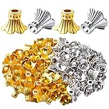 Hmjpng 100pcs Flower Bead Caps Tibetan Style Alloy Tassel End Caps Loose Spacer Beads for Jewelry DIY Earrings Bracelet Crafts Making Accessory