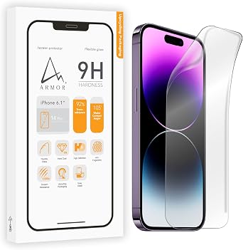 Armor Flexible Glass Screen Protector for iPhone 14 Pro, 9H with HD