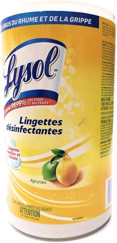 Lysol Disinfectant Wipes, Multi-Surface Antibacterial Cleaning Wipes, for Disinfecting and Cleaning, Lemon and Lime Blossom, 80 Count (Pack of 1)