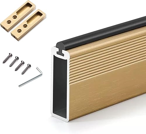 Miniatura 2 de Aluminio Armario De Ropa De Barra, Barra De Armario Armario De Ropa De Barra, Barra De Armario Gris Dorado, Barra De Colgador De Pared Con Soportes