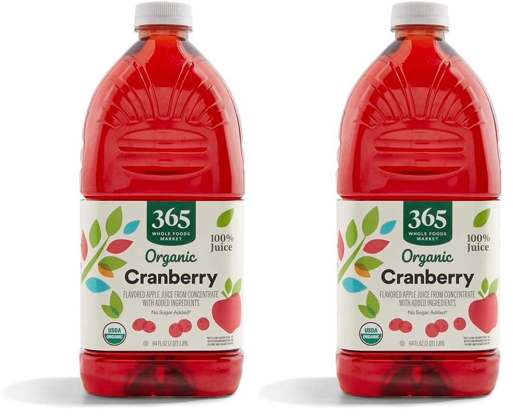 365 by Whole Foods Market, Organic Cranberry Juice Blend, 64 Fl Oz (Pack of 2)