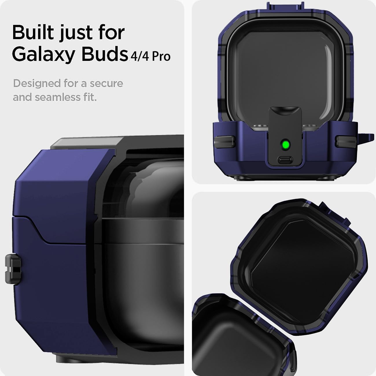 Amazon | Galaxy Buds 4 Pro/Buds4 ケースカバー 安全なロッククリップ