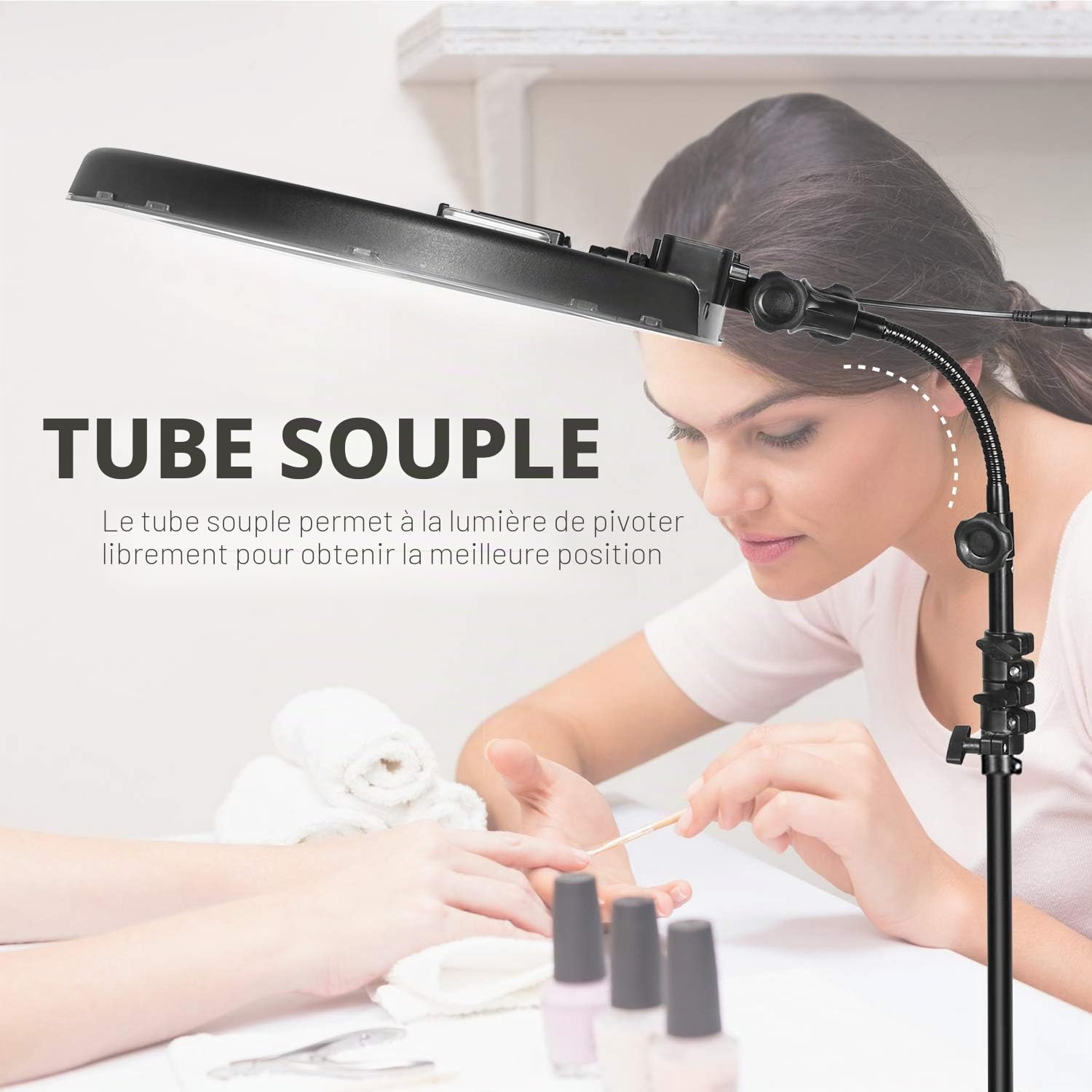 Neewer Caméra Photo Vidéo Eclairage Kit : 48cm Extérieur 52W 5500K Réglable LED Lumière Anneau, Trépied d'Eclairage, Récepteur Bluetooth pour Self-portrait Vidéo Tournage Smartphone, YouTube, Vine
