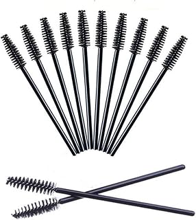 SINEN 50 PCS Disposable Eyelash Brush Mascara Brushes Makeup Brushes Kits for Eye Lashes Extension Eyebrow and Makeup (balck)