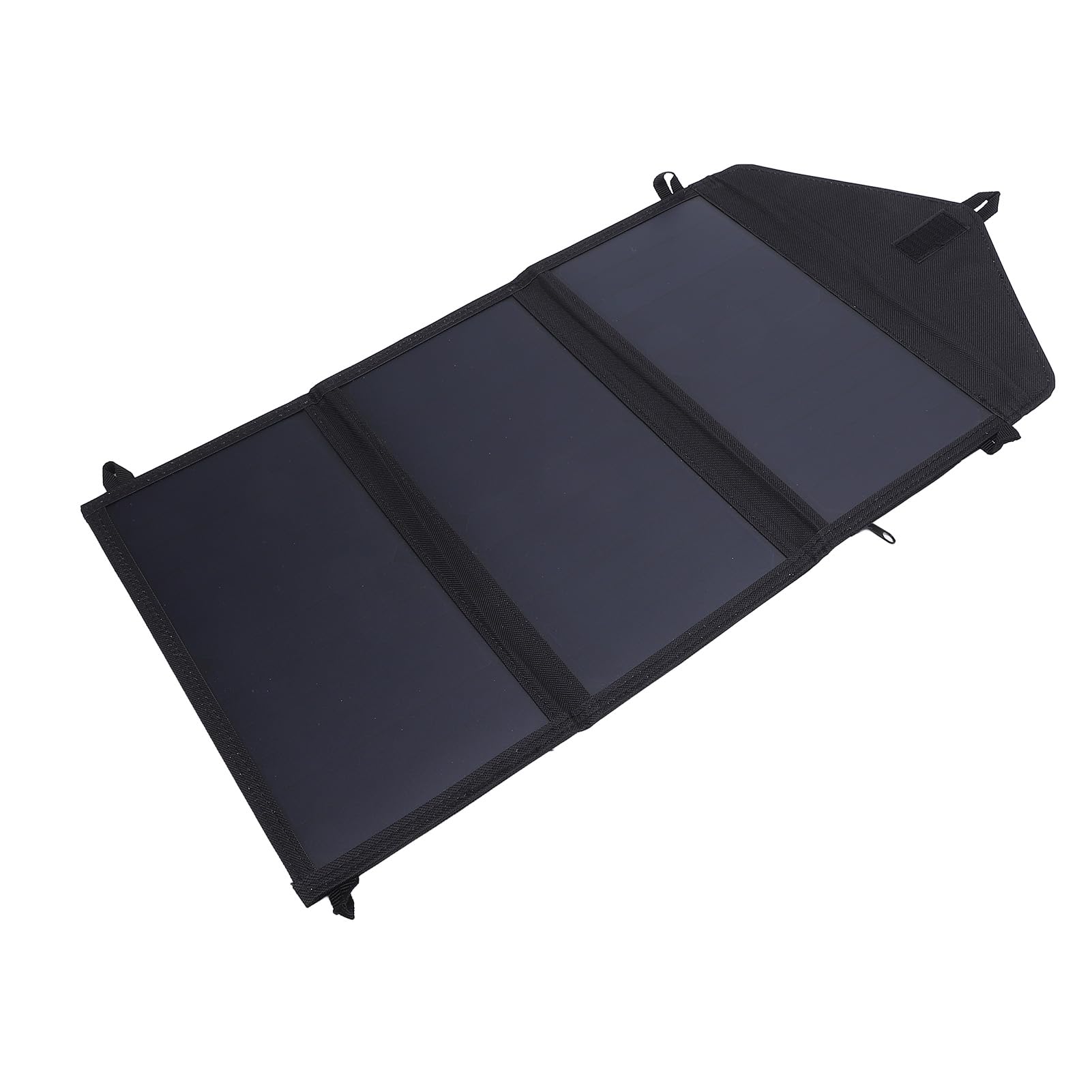 Pannello Solare Pieghevole da 30 W, Caricabatterie Solare Portatile con 4 Porte di Uscita, Silicio Monocristallino Ad Alta Efficienza, Design Leggero e Compatto per Campeggio e Uso Esterno