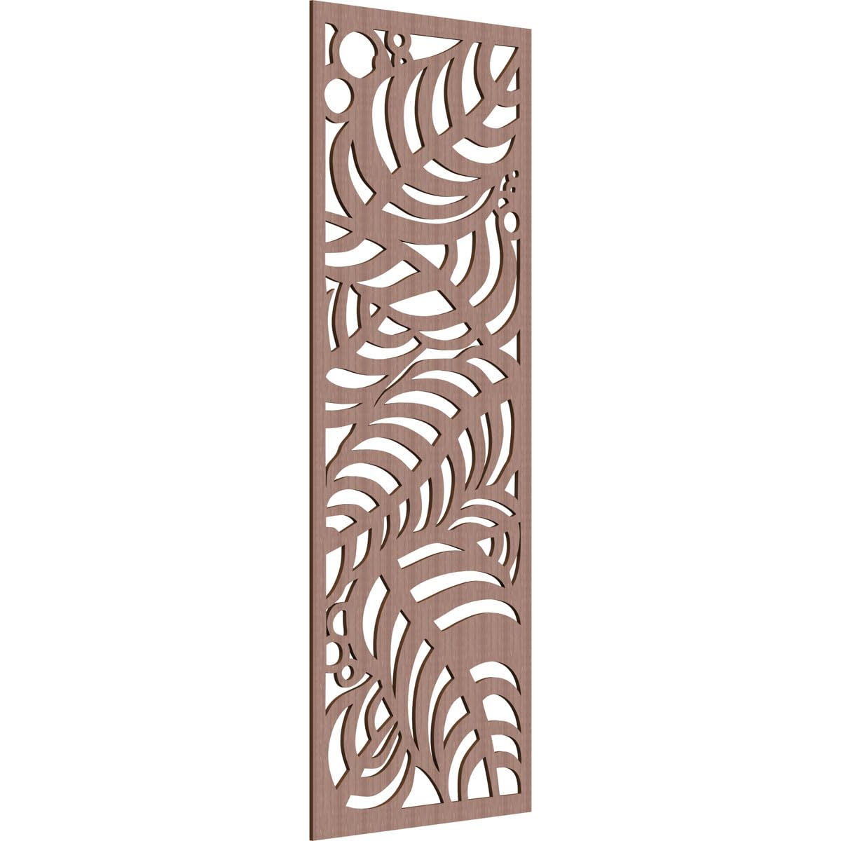 33 3/8"W x 84 3/8"H x 3/8"T Mills Decorative Fretwork Wood Wall Panels, Walnut