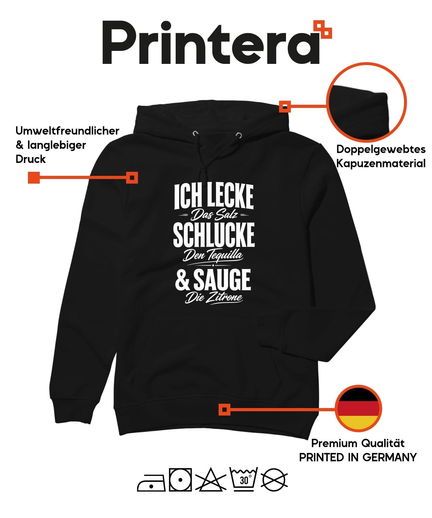 Ich lecke das Salz schlucke Statement Hoodie