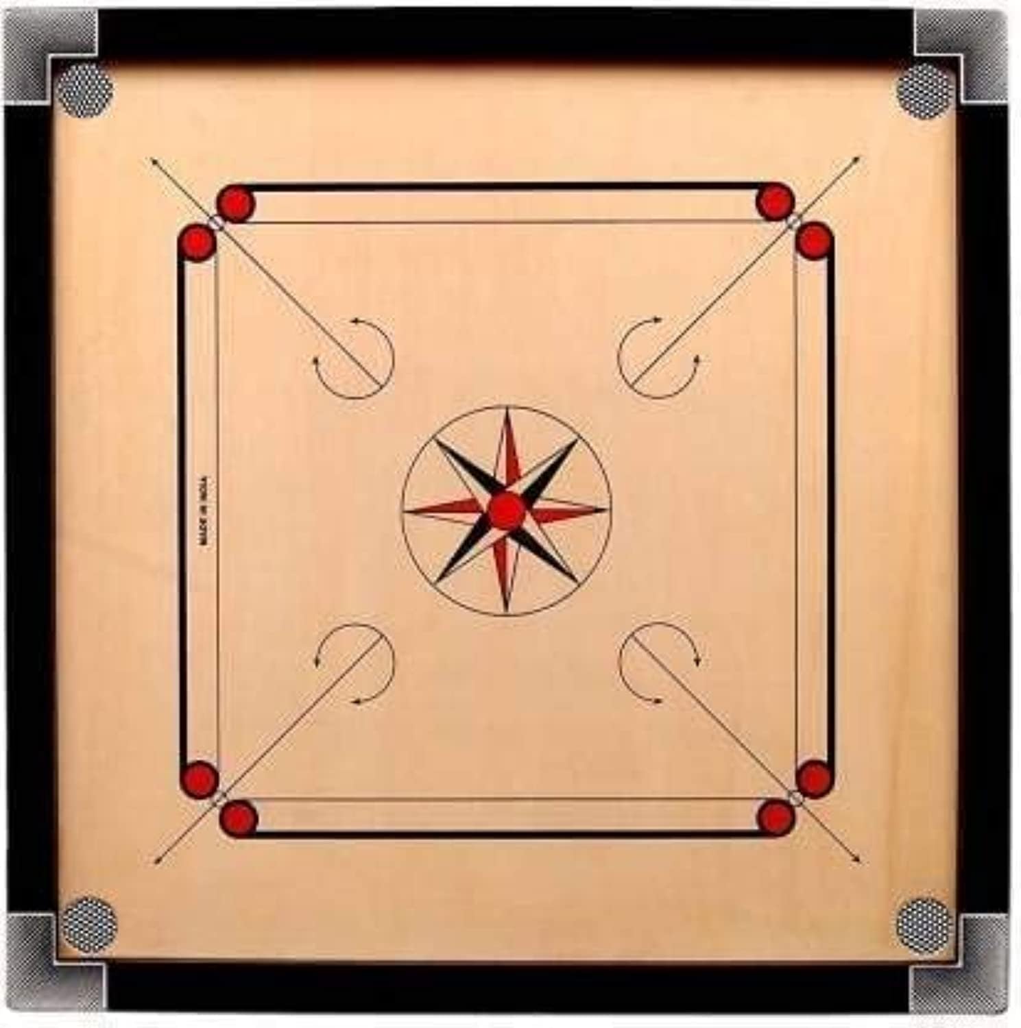 ULTIMAX Carrom Board Indoor Board Game Wooden Carrom board with Wooden coins (30Ã—30"), One Size