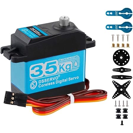 Amazon Co Jp サーボモーター35kgデジタルサーボフルメタルギア高トルク防水ds3235 Rcカーロボット制御角度180 用25tサーボアーム付き ホビー