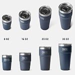 YETI Rambler 20 oz Tumbler empilable, acier inoxydable, isolant par vide avec MagSlider Bordure, marine