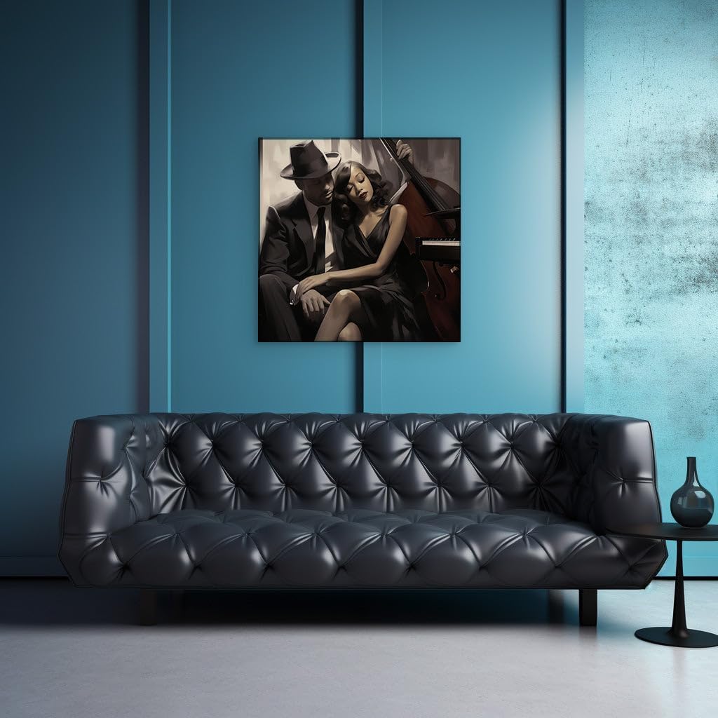 Canvas for Living room. Whispers of Melody in the Gentle Embrace of Night, 27 x 18 inch Canvas Wall Art - Modern Home Decor - 69x46 cm (27x18 inch)