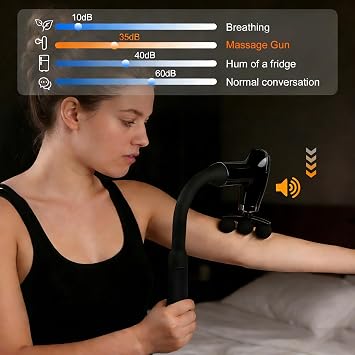 Massage Gun with 9 Speed 5 Head, Muscle Massager with Extension Handle
