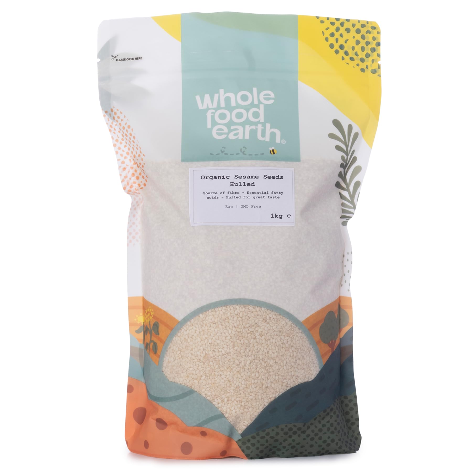 Organic Sesame Seeds Hulled 1kg Raw | GMO Free | Vegan | Certified Organic