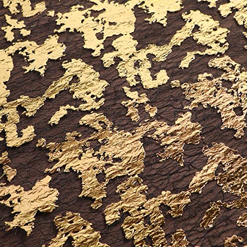 Weltrxe Gold Table Runner, Metallic Gold And Black Thin Mesh Table Runner Roll 11 Inch X 50 Feet Gold Party Table Runner Wedding, Bridal Shower, Birthday, Anniversary Centerpieces For Tables Decor #TOP2