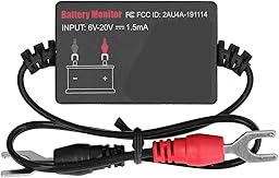 BM2 12V Wireless Battery Monitor and Tester Compatible with Bluetooth 4.0 for iOS and Android - Automatic Engine Start and Voltage Detection for All 12V Vehicle Batteries