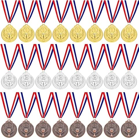 Award Medals Gold Silver Bronze Winner Medals 1st 2nd 3rd Prizes for Competitions, (24PCS) Cover