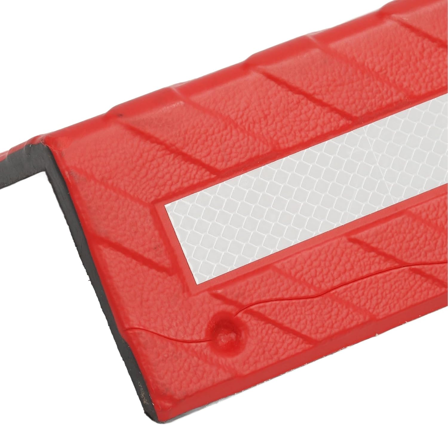 Garage Wall Protector, 80cm Long Rubber Wall Corner Guard with Reflective Strip, Wall Protector for Parking Garages Wall Guards (Red)