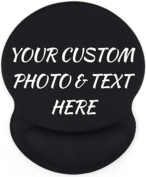 2Pcs Personalized Photo Gaming Mouse Pad with Wrist Support, Custom Mouse Pads with Wrist Rest Support, Customized Gel Mouse Mat, Non-Slip Rubber Base, Ergonomic Mousepad for Anime Office Computer