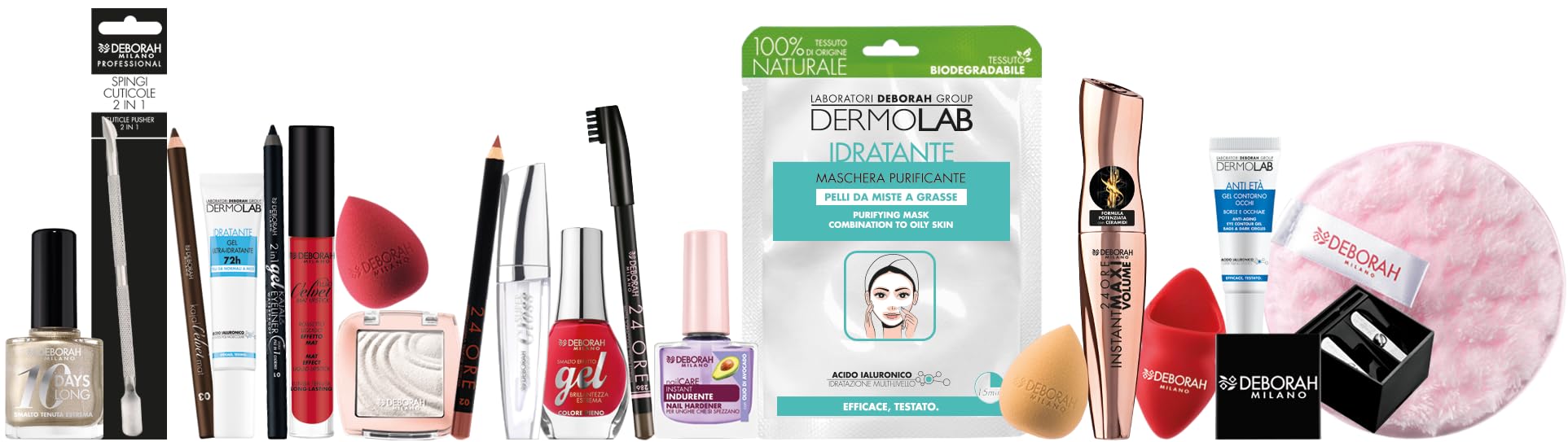 Deborah Milano - Calendario dell'Avvento 2025 Make Up, Sorprese Beauty con Prodotti Skincare, Trucchi per Labbra, Occhi, Unghie, Regali Donna Natale