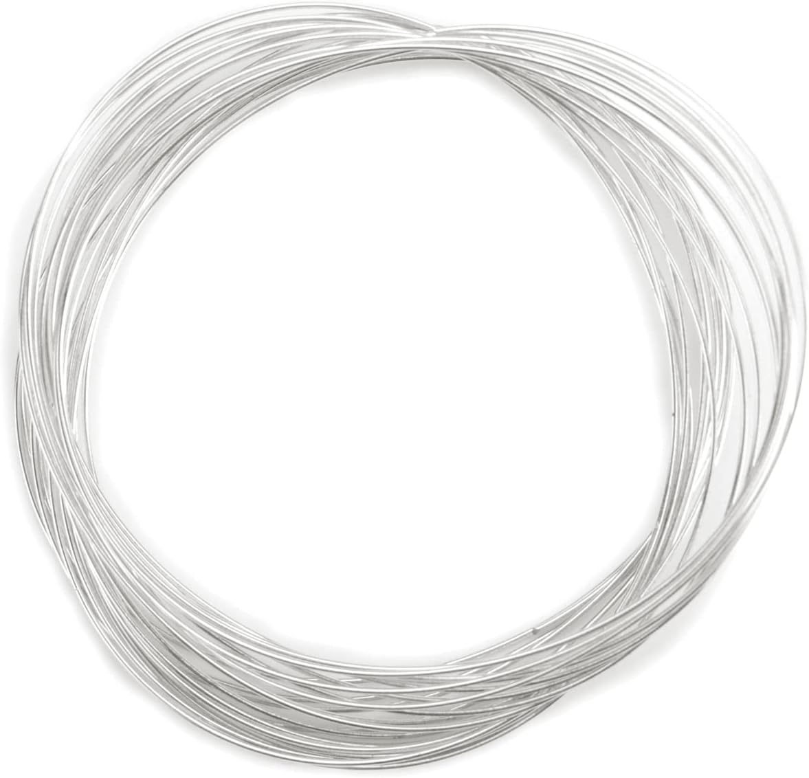 Beadalon Memory Wire Oval Bracelet Silver Plated, 0.35-Ounce