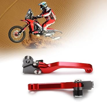 Fast Pro Motorcycle Brake Lever Clutch Levers Left to Right for Cr125r/250R 2004-2007 Crf250r 2004-2006 Crf450r 2004-2006 Crf250 X 2004-2017 CRF 450 X 2004-2017 5-2016 7 Red