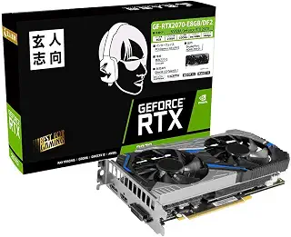 玄人志向 NVIDIA GeForce RTX2070 搭載 グラフィックボード GDDR6 8GB デュアルファンモデル GF-RTX2070-E8GB/DF2