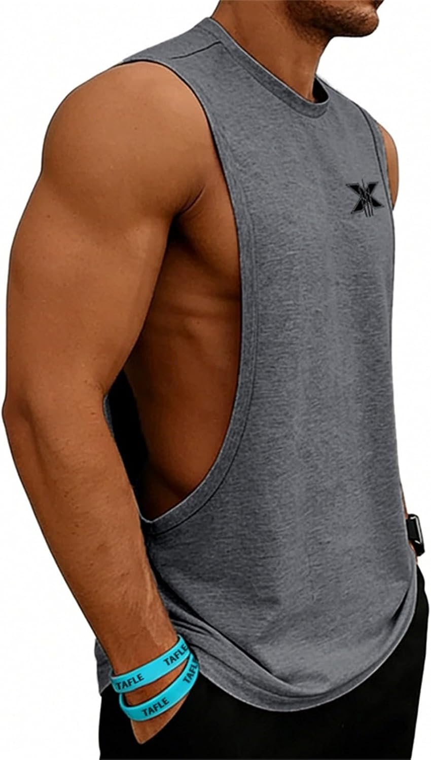 Graphic Tank Tops for Men Summer Workout Athletic Tees Gym Muscle Sleeveless Shirts Mens Fashion Crewneck Cut Off Tee