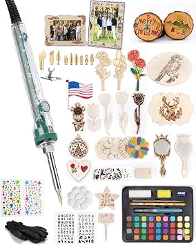 BIAJIYA 100Pc Wood Burning Kit for Adults, Beginners Woodburning Kit
