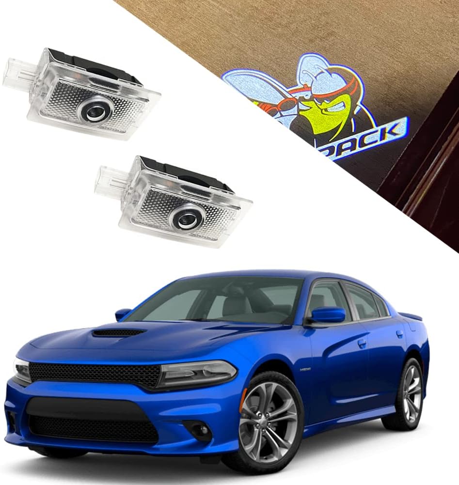EastFly Never Fade Door Light Led Logo for Dodge Charger Magnum Projector Ghost Shadow Puddle Courtesy Step Lights (1. Scat Pack Emblem for Charger)