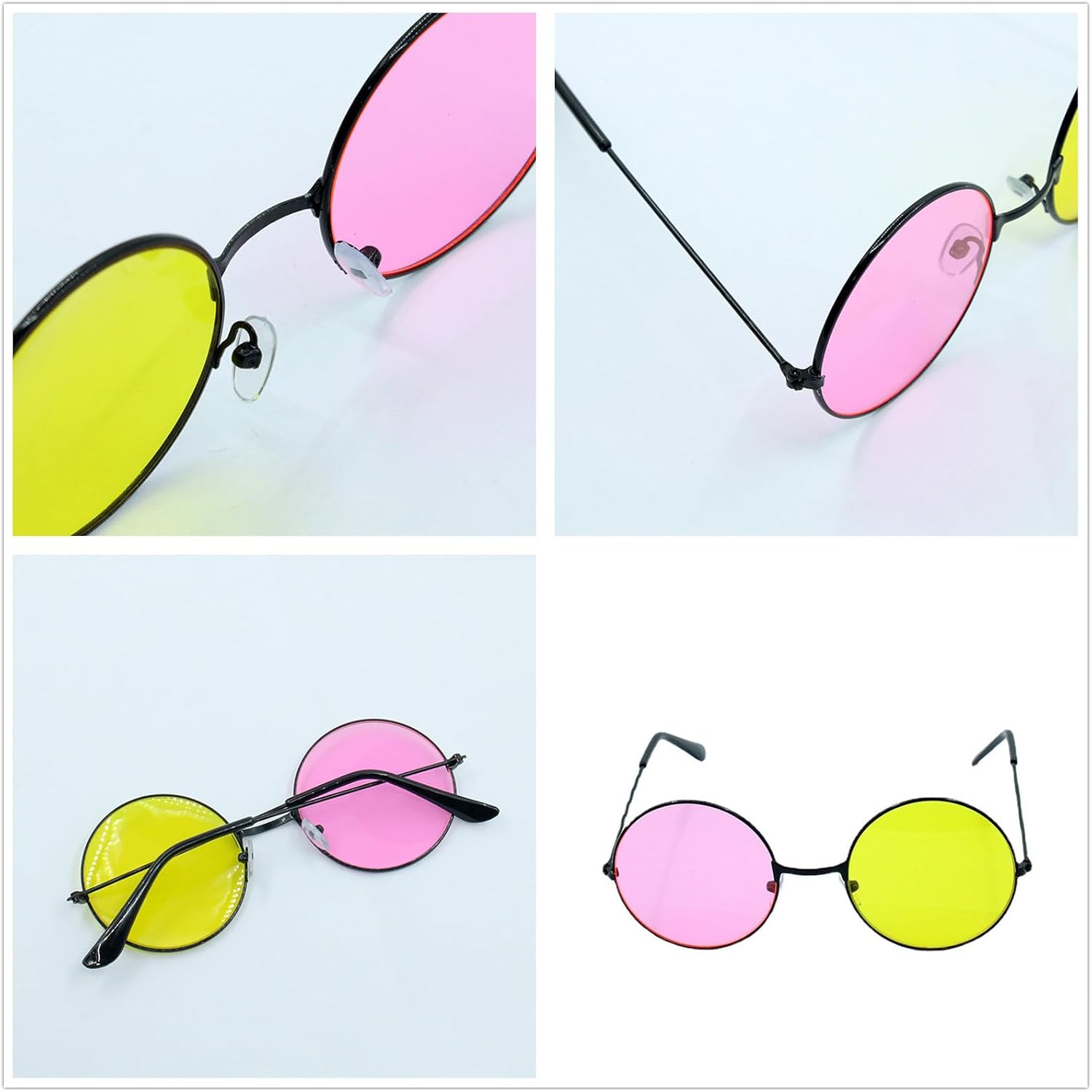 PPX Long Nose Sunglasses Pink Yellow Lenses Halloween Costumes Cosplay Party Supplies