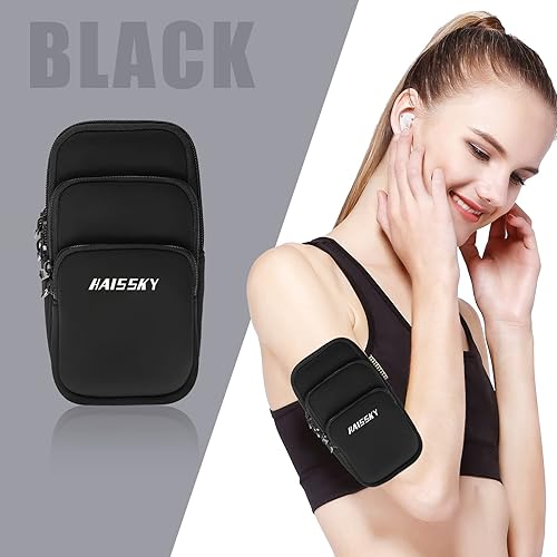 Miniatura 5 de 3 bolsillos para teléfono para correr para iPhone 15 14 Pro Max 13 Plus 12 11 XS XR X 8 7 Galaxy S23 bolsa para tarjetas de llaves, resistente al