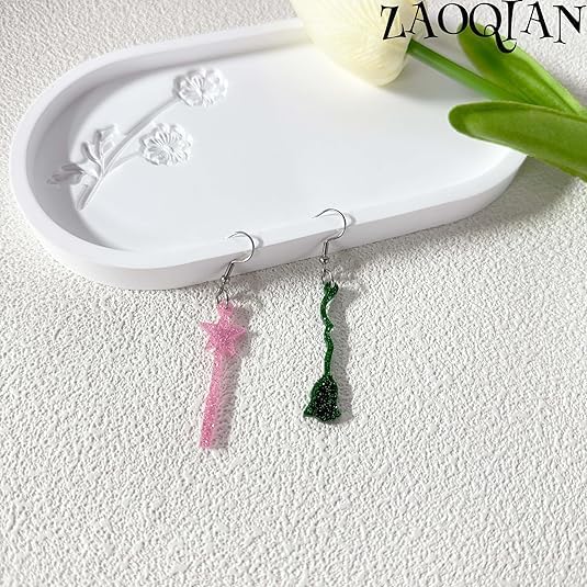 Witch Jewelry Set Magic Wand&Witch Hat Beaded Stretch Bracelet Earrings BFF Couples Necklace, Christmas Party Dress Deco Witch Merch Jewelry - Image 5