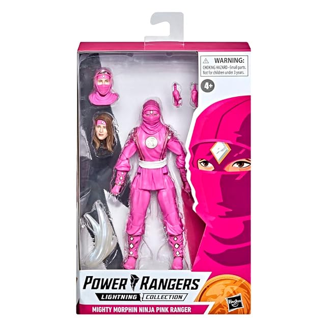 Hasbro Power Colección de Iluminación-Mighty Moprphin Ninja Pink Ranger Figura, Multicolor