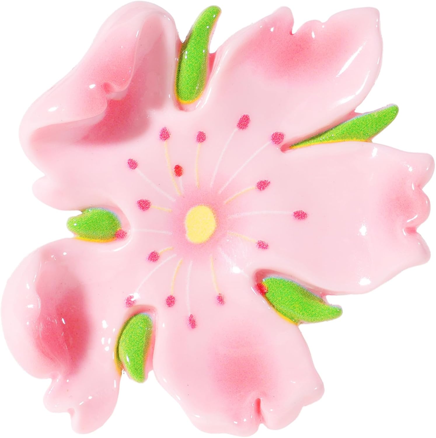 STOBAZA Flower Shape Car Vent Clip Air Freshener in Pink Resin, Easy to Install Car Aroma Diffuser with Airflow for Dashboard Decoration and Automotive Interior