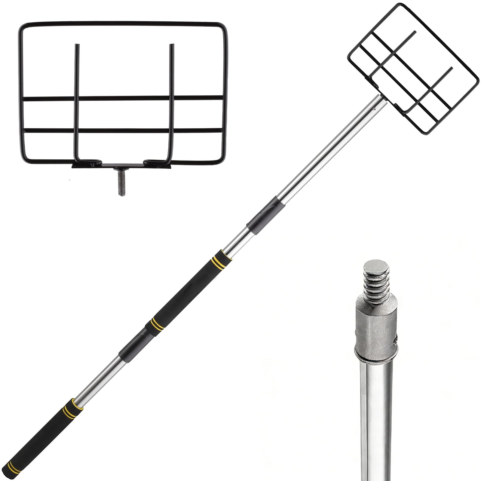 Photo 1 of 10.5ft Edge Corner Protector Pole, Corner Protector Extension for Flatbed Truck Adjustable Handle and Thickened Stainless Steel (4.2-10.5ft)