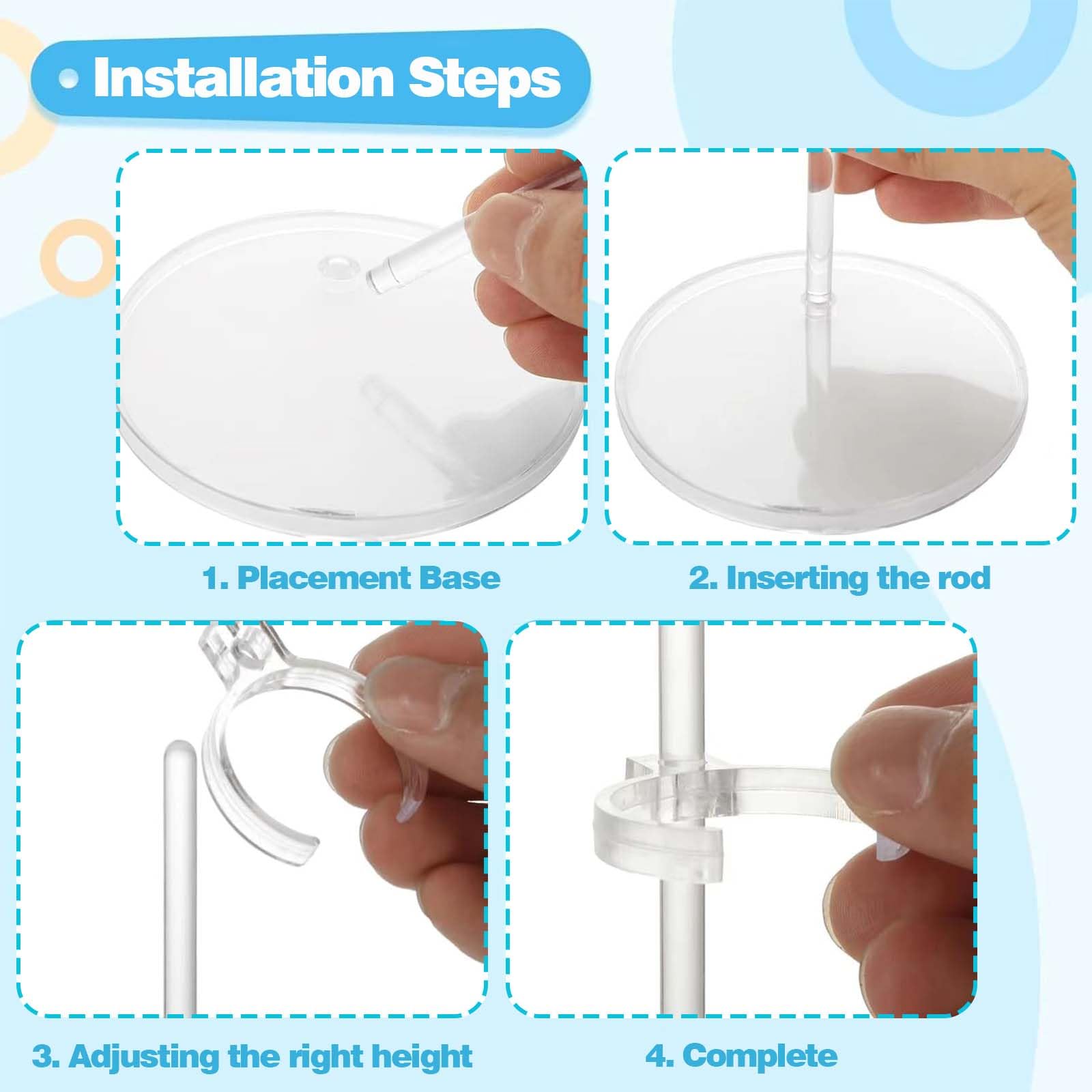 Supporto per Bambole Trasparente Set 10 con Gancio PVC