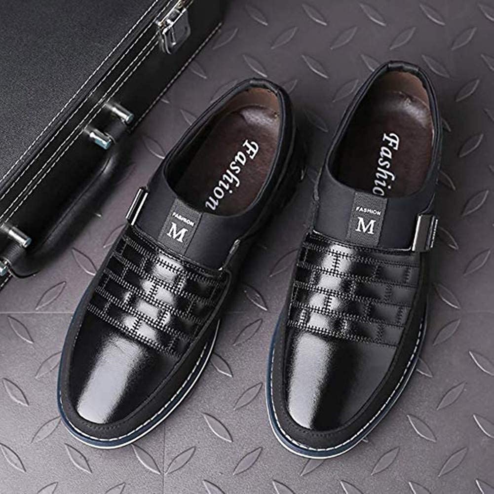 Asifn Sin Cordones Mocasines de Piel Hombre Mocasín Clásico Barco Zapatos Oficina Casuales Ligeros