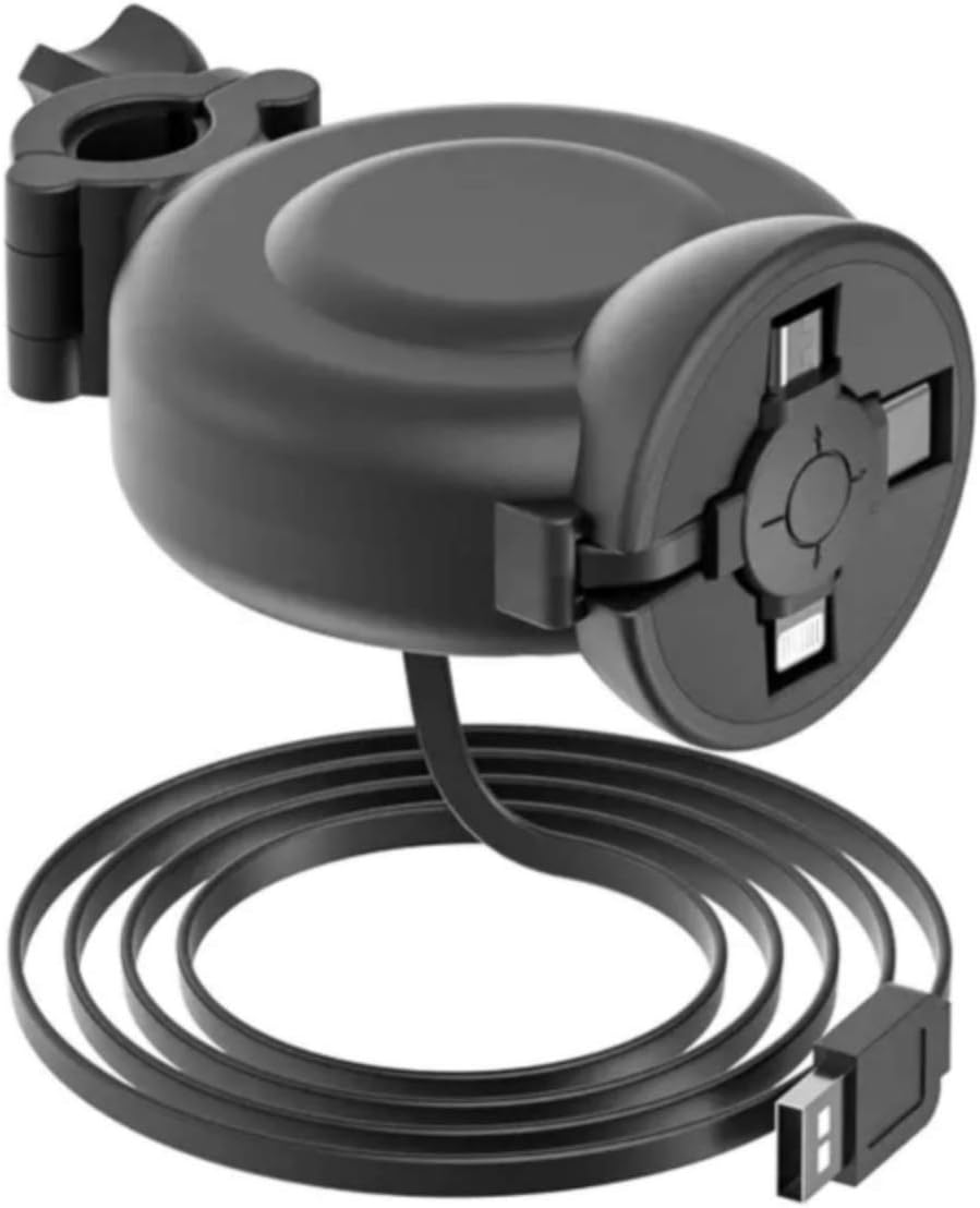 Liphontcta Car Headrest Retractable Cord 3 in 1 Power Charging Cable for Backseat Passengers