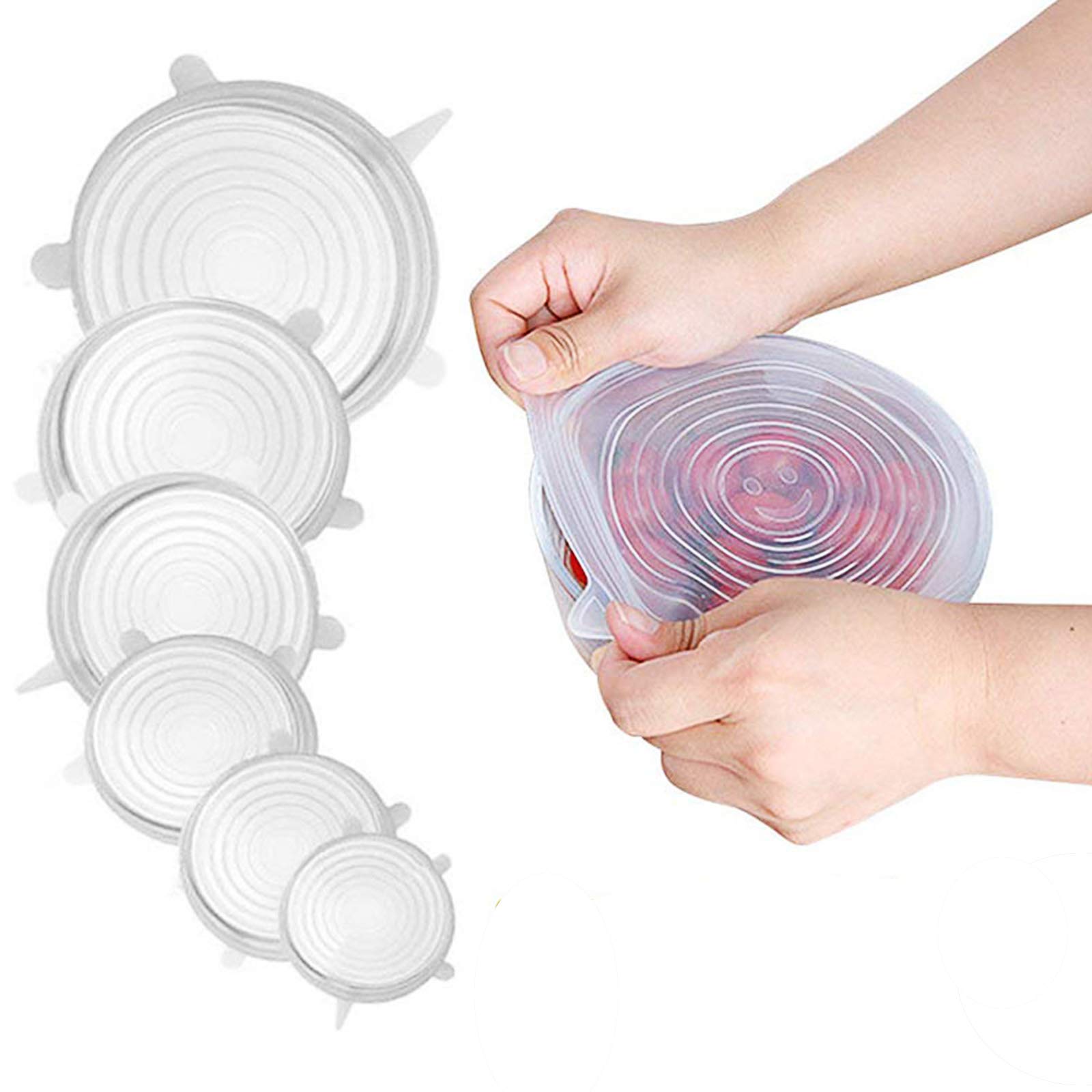 Amazon｜食品ラップシリコン蓋 シリコン蓋 耐冷 耐熱 密閉 調理 貯蔵