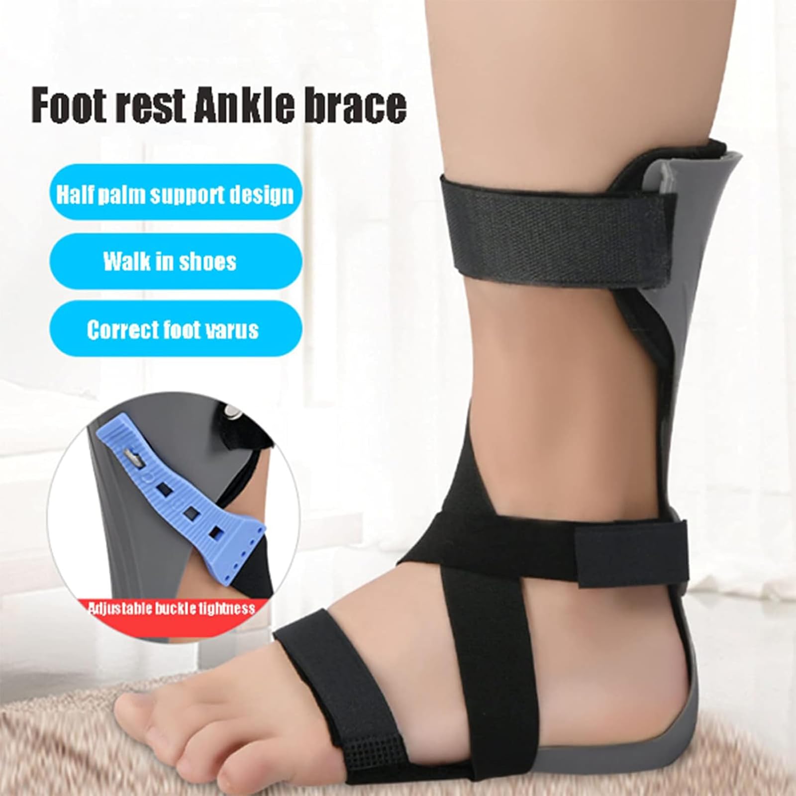 Orthese gegen Fußheberschwäche, AFO-Fallfußorthese, Knöchel-Fuß-Orthese zur Behandlung von Plantarfasziitis, Achillessehnenentzündung und Fallfuß