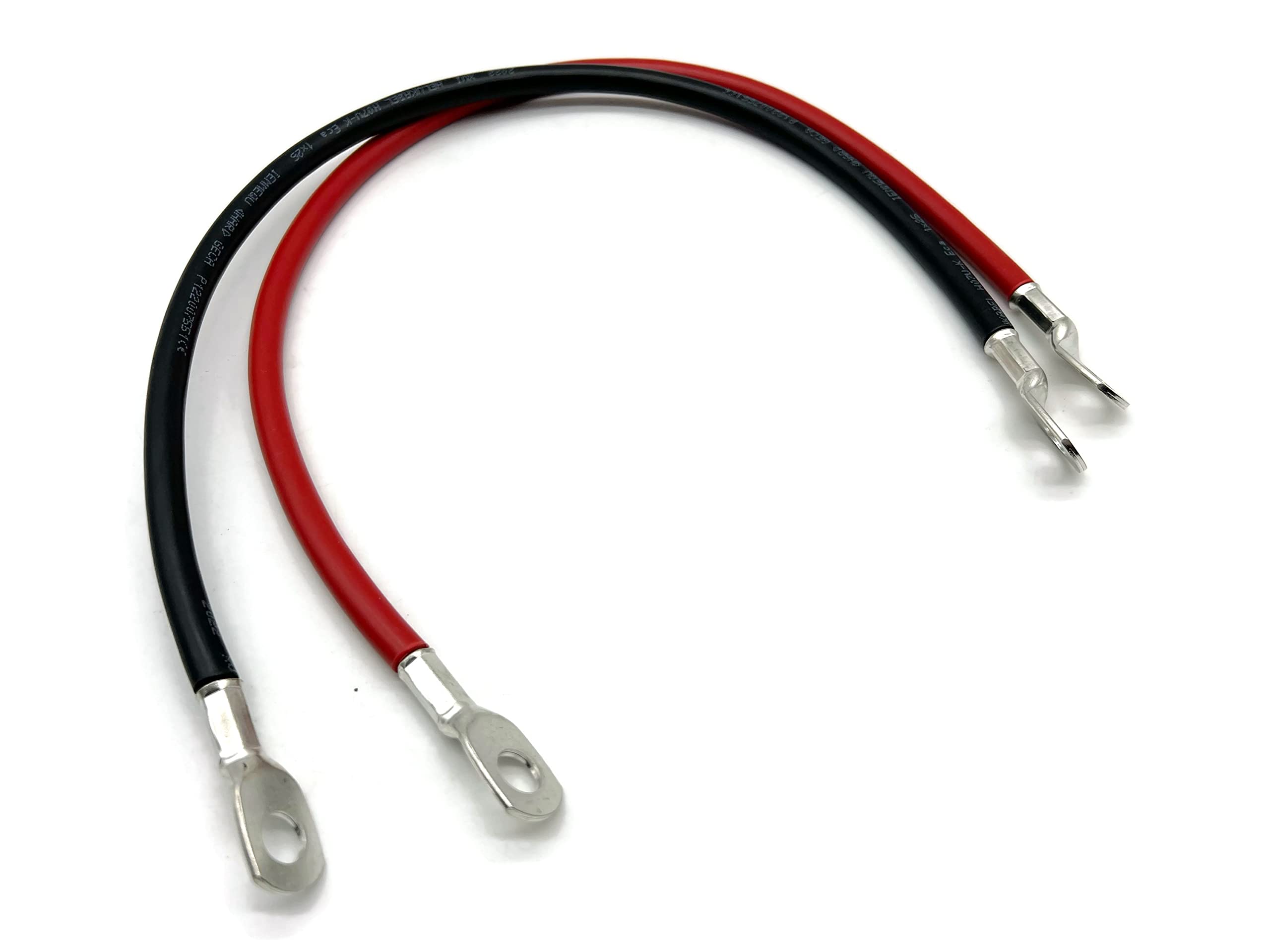 Câble De Batterie 50 Cm En Cuivre 25 Mm² Avec Cosses à œillets M10 - Pour Voiture, Moto, Solaire - 12
