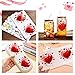 4pcs Red Heart Valentine's Day UV DTF Cup Wraps Transfer Waterproof Sticker for Glass Cups Furniture Craft DIY Crafts，Rub on Transfer Stickers for DIY Water Bottle Laptop Decal Wood Car
