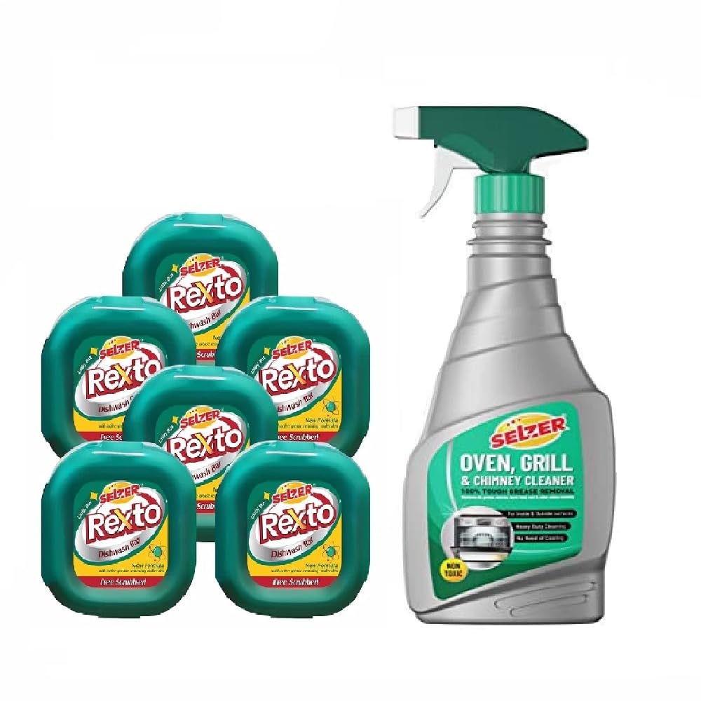 Selzer Rexto Dishwash Bar and Oven Grill & Chimney Cleaner For Tough Stain Removal And Heavy-Duty Cleaning - 500 Each (Combo Pack of 2) (B0CPVJKJY6) Amazon Price History, Amazon Price Tracker