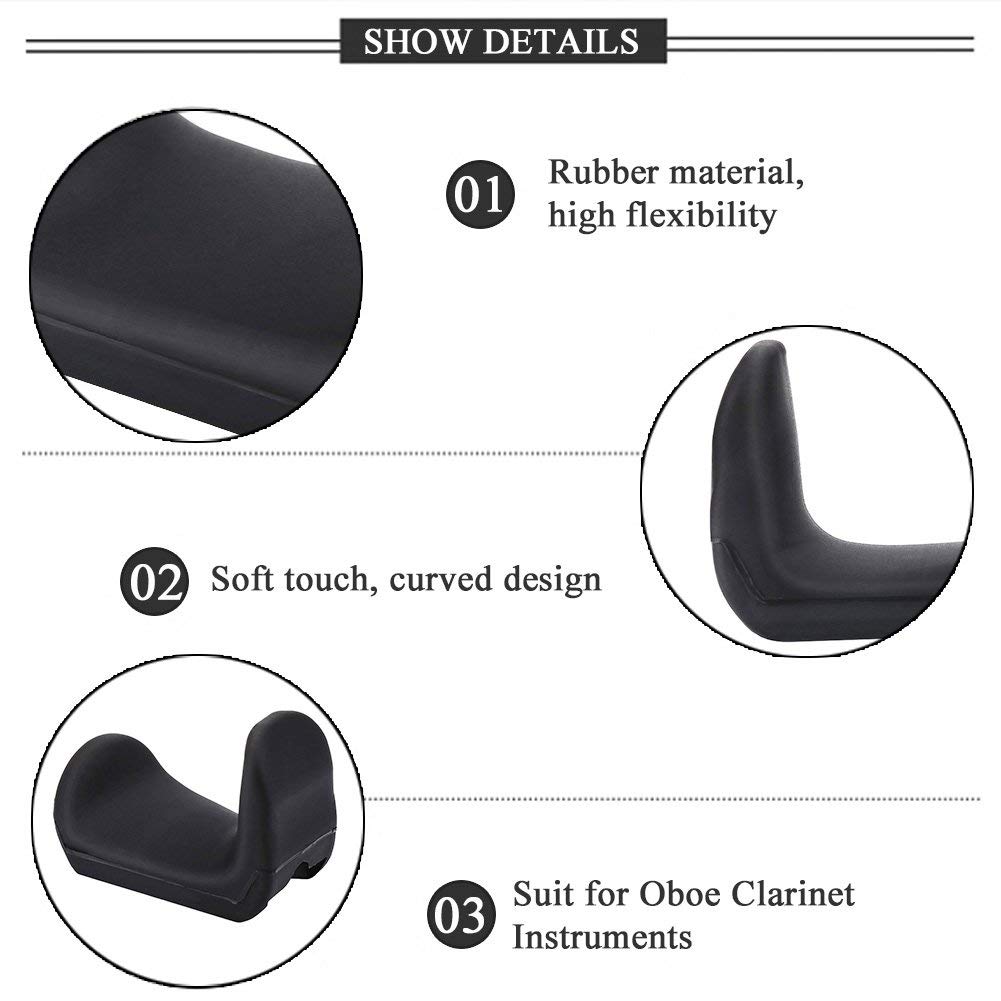 Daumenauflage Klarinette Oboe Gummi Fingerauflage Kissen Fit für 1.45-1.75cm Daumen(1.5mm)