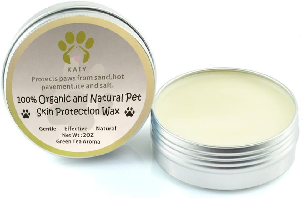 KAIY Pet Claws Protection Wax,Dog/Cat Paw Grooming Cream Lotion,Effective for Cracked/Rough/Dry/Chapped Paws, Heals and Repairs Damaged Dog/Cat Paws,100% Organic and Natural,2 OZ (Tea Fragrance)
