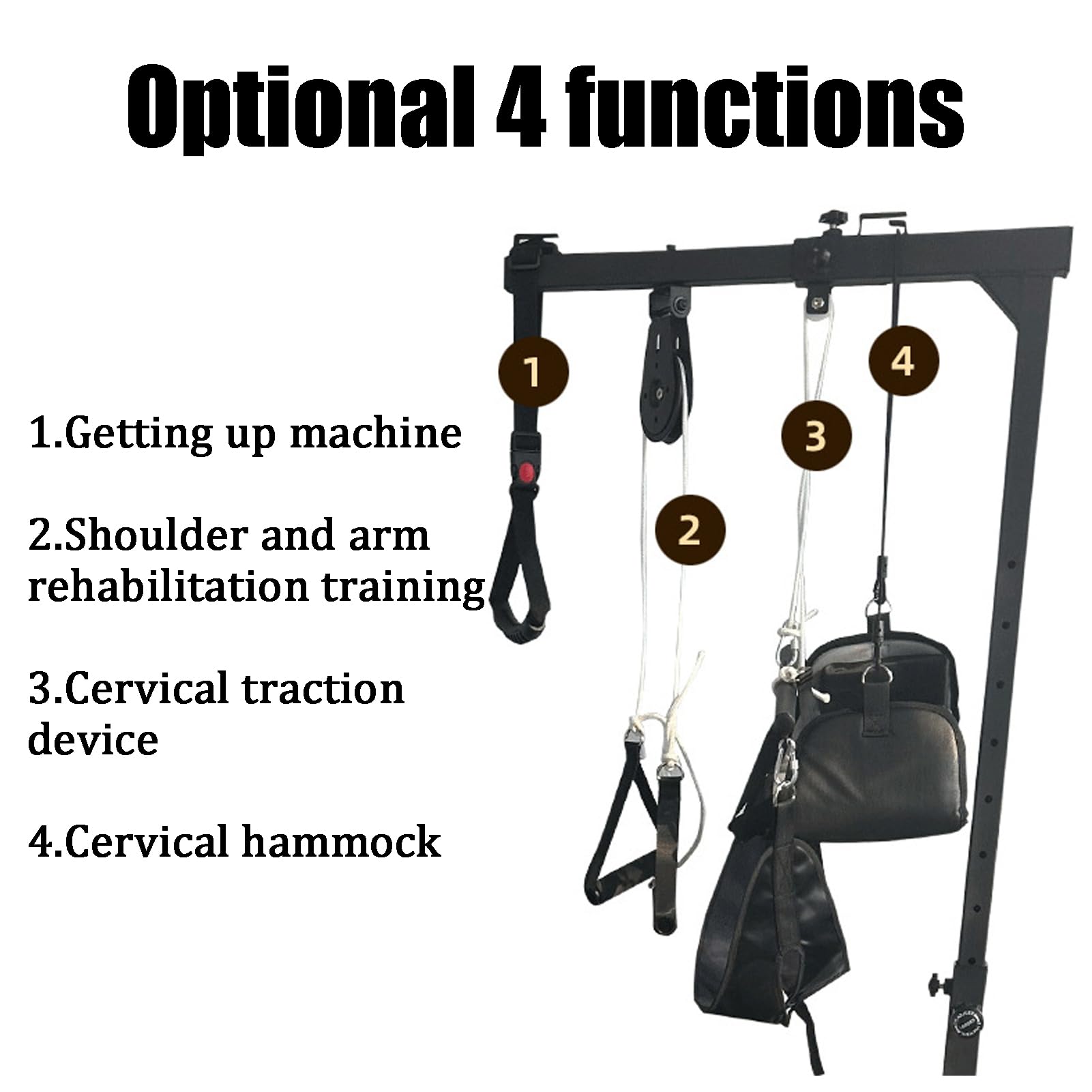 Soporte de Trapecio para Cama de Hospital Barra de Transferencia para Ancianos, Ayuda a la Movilidad, Material Antideslizante, Ideal para RehabilitacióN y Cuidados en Casa