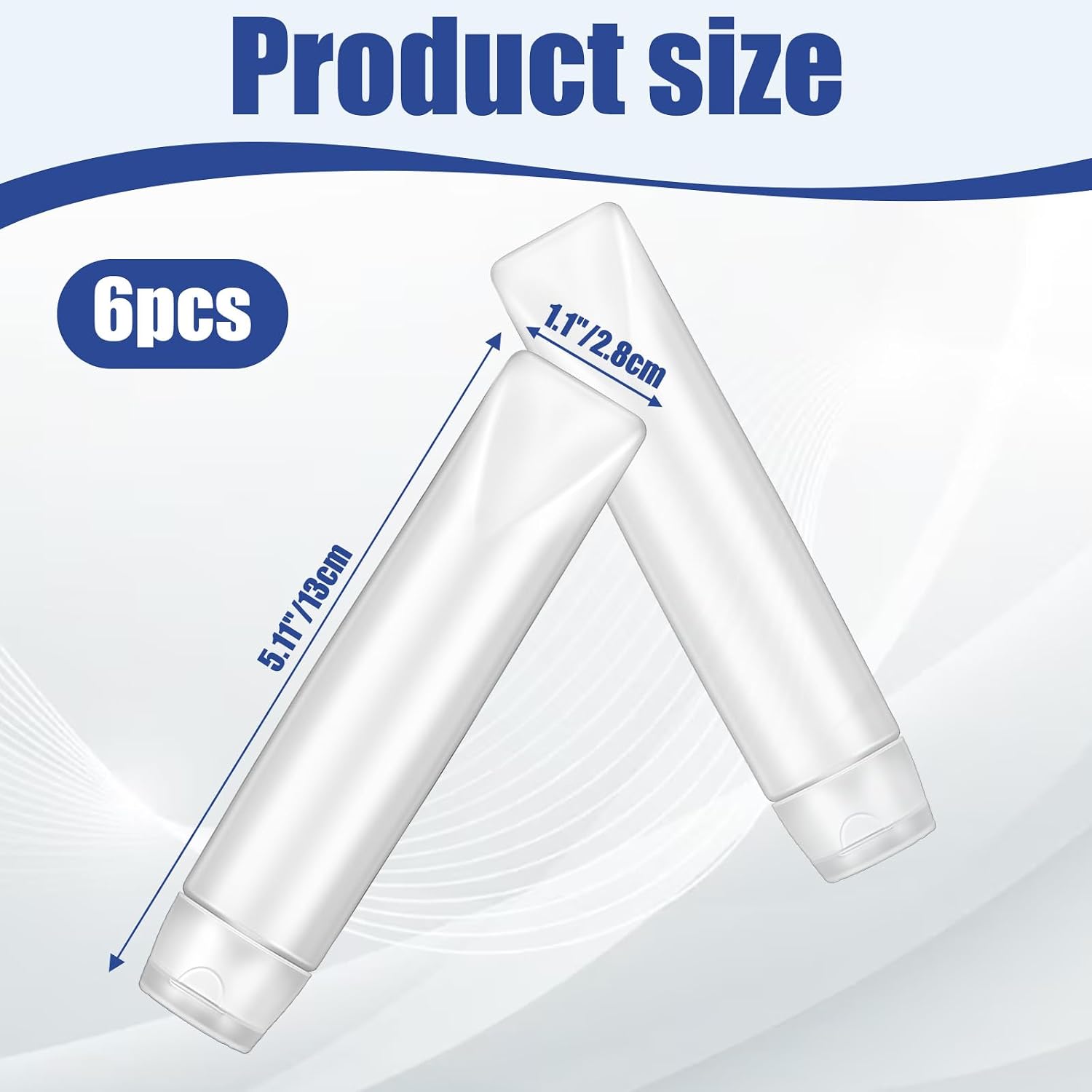 Travel Squeeze Bottle, 6 Pcs 1.7 oz Travel Bottles Empty Refillable Toothpaste Tubes Leak Proof Empty Squeeze Tubes Toothpaste Container for Toiletries BPA Free Refillable Tube PE Travel-Size Bottles image 3